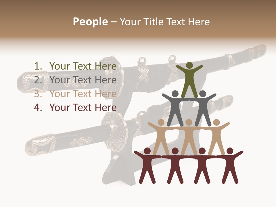 Fighting Antique Backsword PowerPoint Template