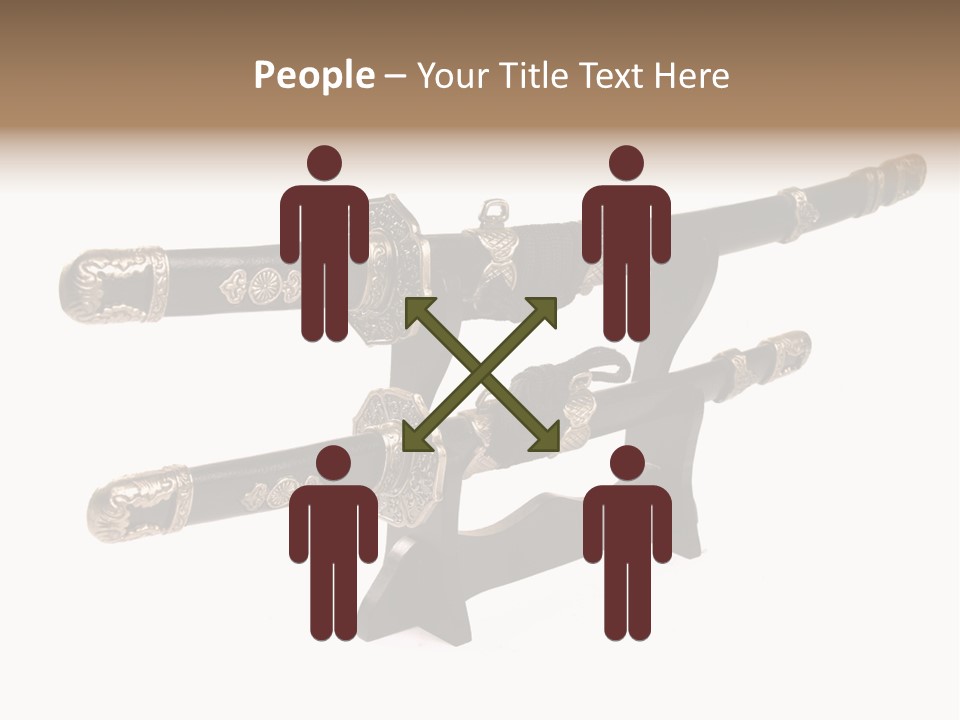 Fighting Antique Backsword PowerPoint Template