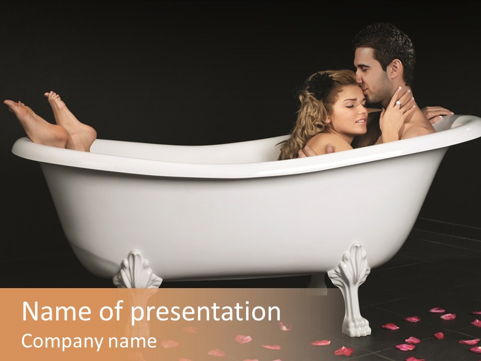 Lifestyle Fine Tub PowerPoint Template