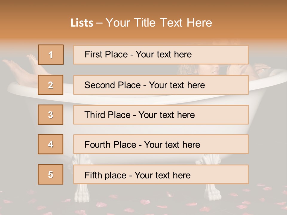 Lifestyle Fine Tub PowerPoint Template