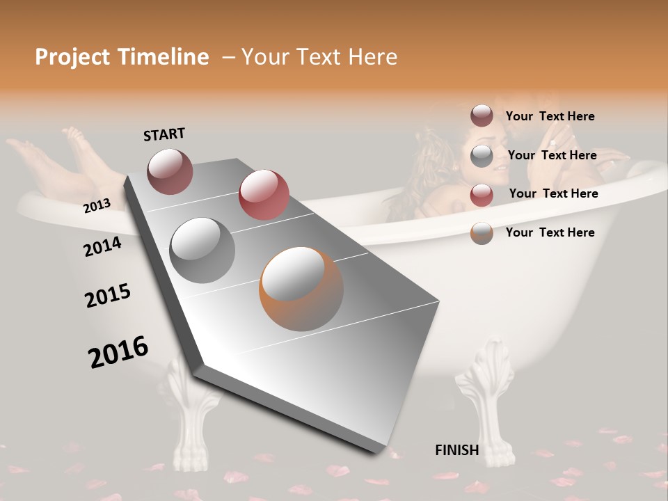 Lifestyle Fine Tub PowerPoint Template
