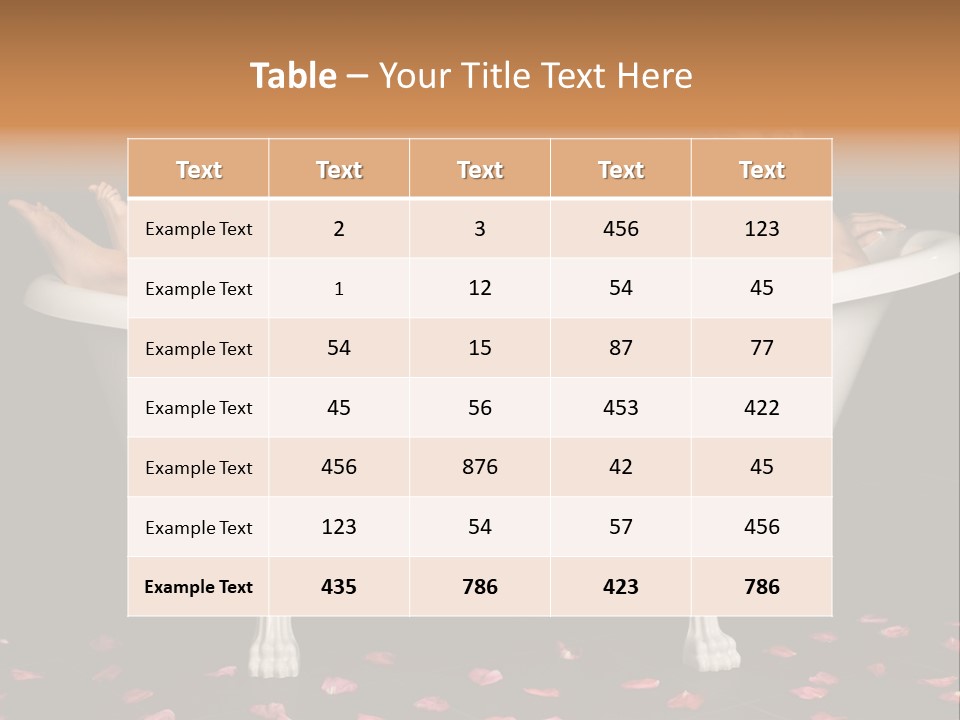 Lifestyle Fine Tub PowerPoint Template