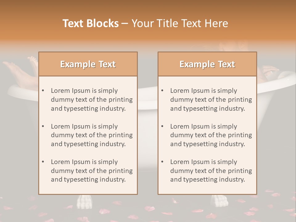 Lifestyle Fine Tub PowerPoint Template