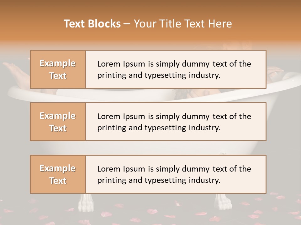 Lifestyle Fine Tub PowerPoint Template