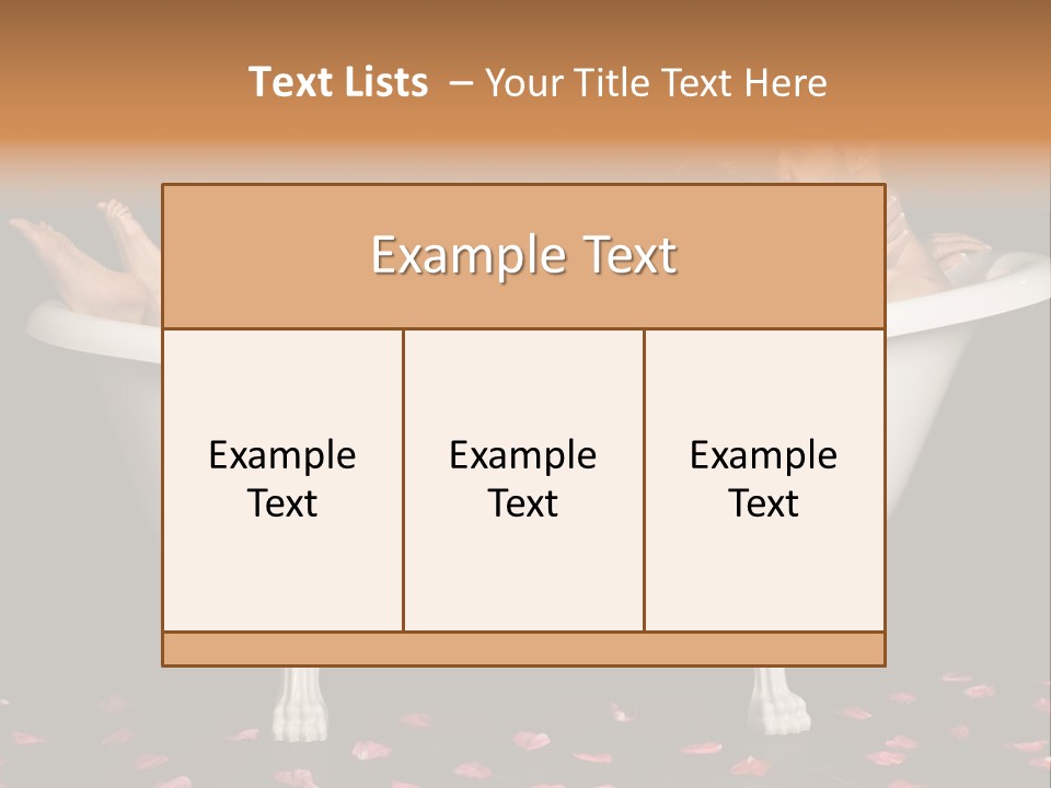 Lifestyle Fine Tub PowerPoint Template
