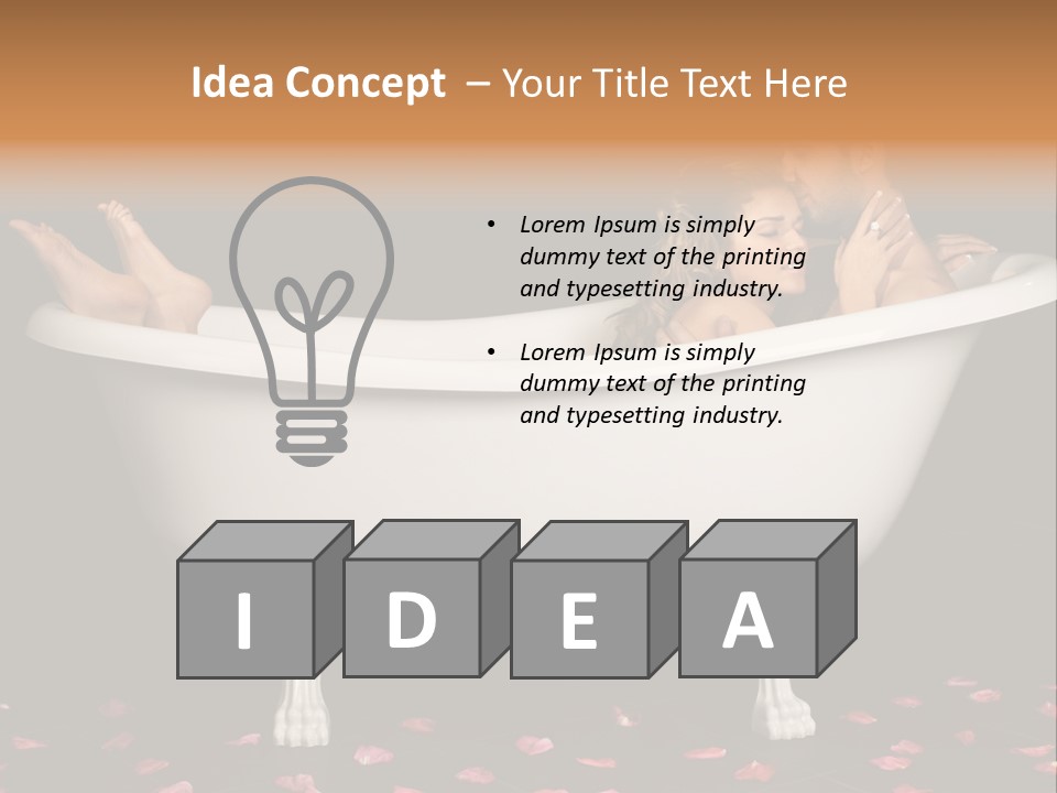 Lifestyle Fine Tub PowerPoint Template