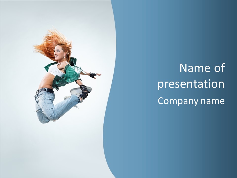 Color Dancer Aerobics PowerPoint Template