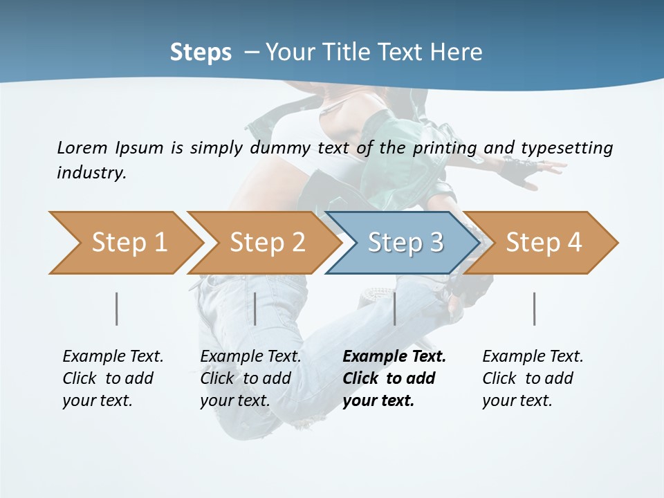 Color Dancer Aerobics PowerPoint Template