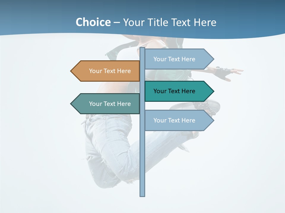 Color Dancer Aerobics PowerPoint Template