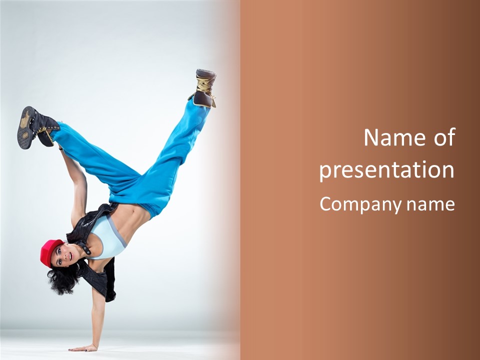 Breakdancer Dance Action PowerPoint Template