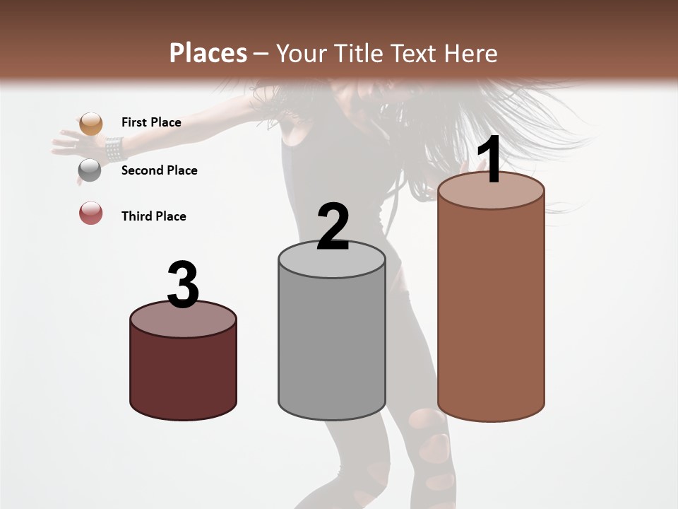 Feminine Brunette Music PowerPoint Template