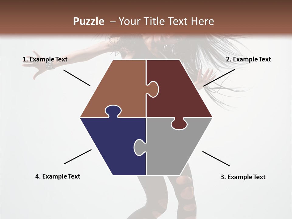 Feminine Brunette Music PowerPoint Template