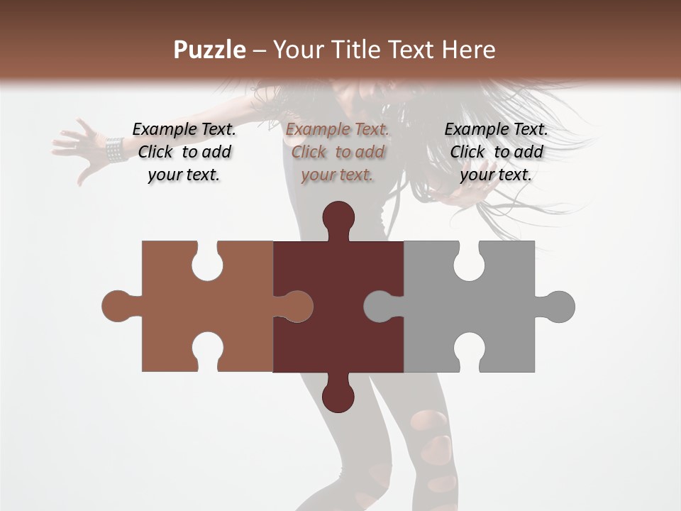 Feminine Brunette Music PowerPoint Template