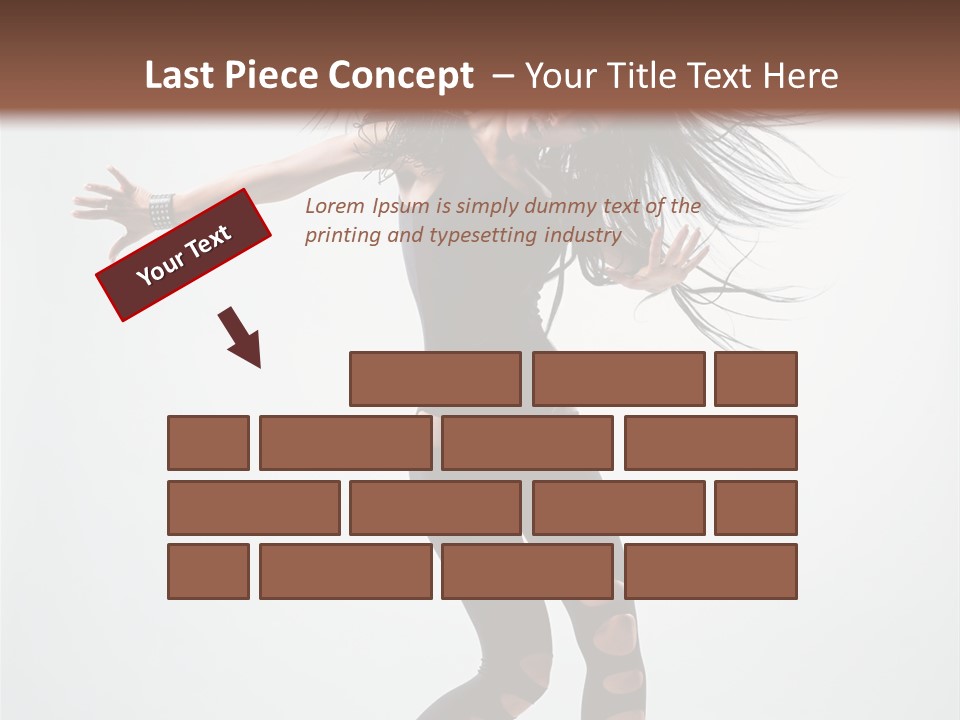 Feminine Brunette Music PowerPoint Template