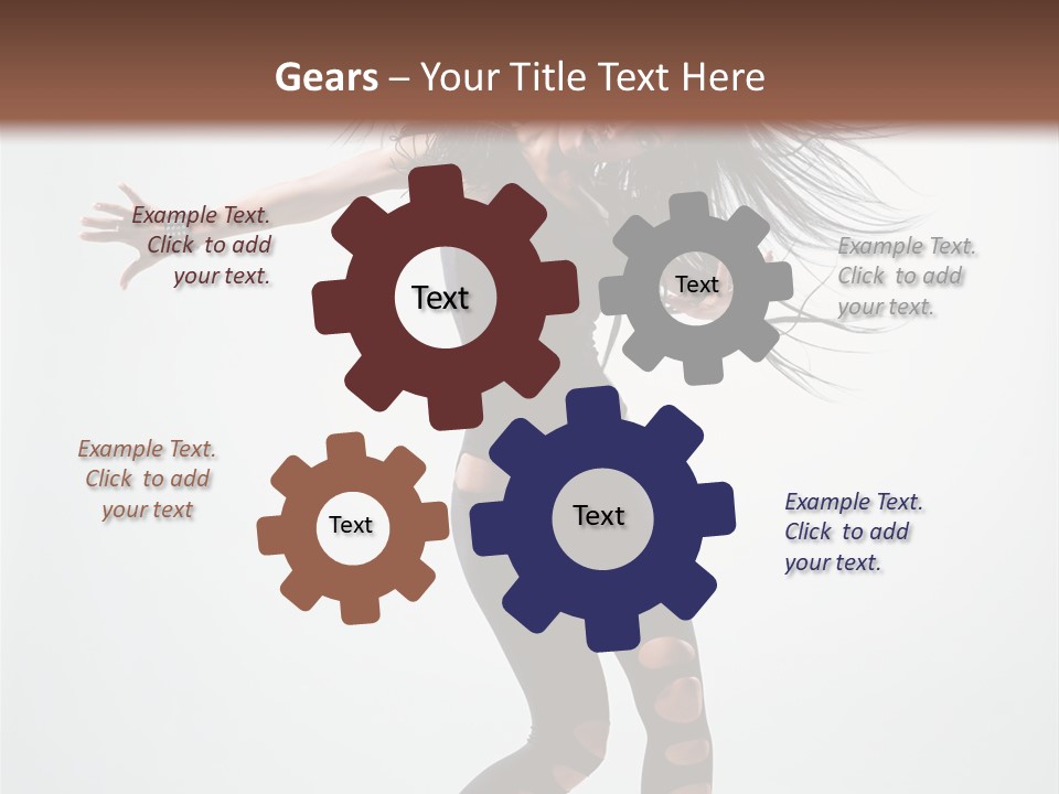 Feminine Brunette Music PowerPoint Template