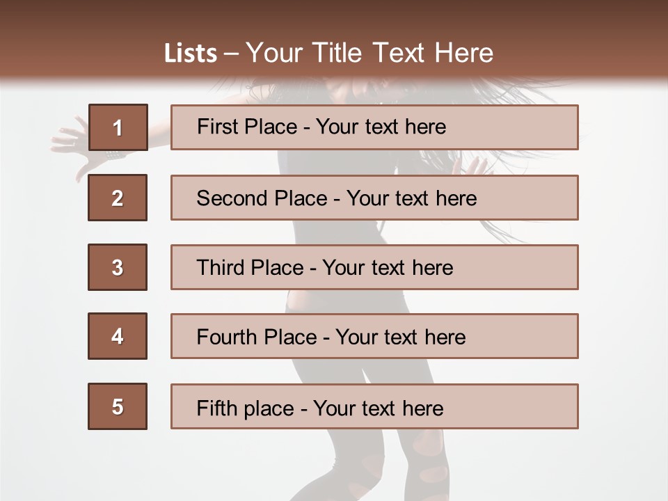 Feminine Brunette Music PowerPoint Template