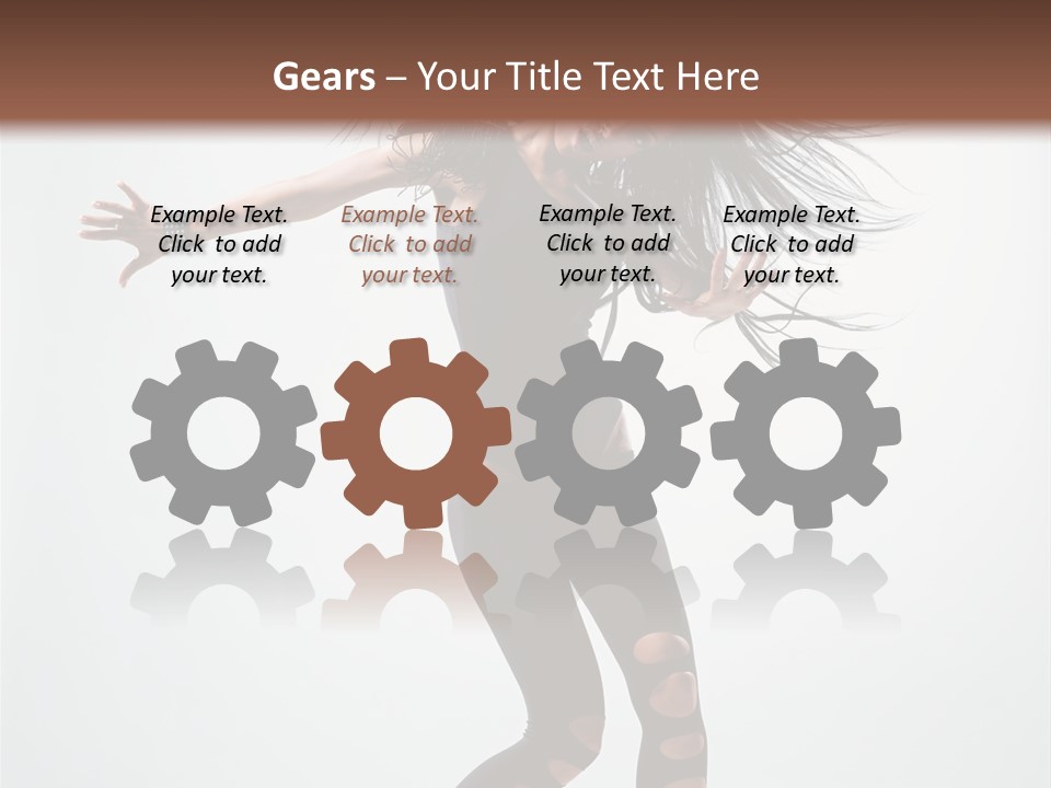 Feminine Brunette Music PowerPoint Template