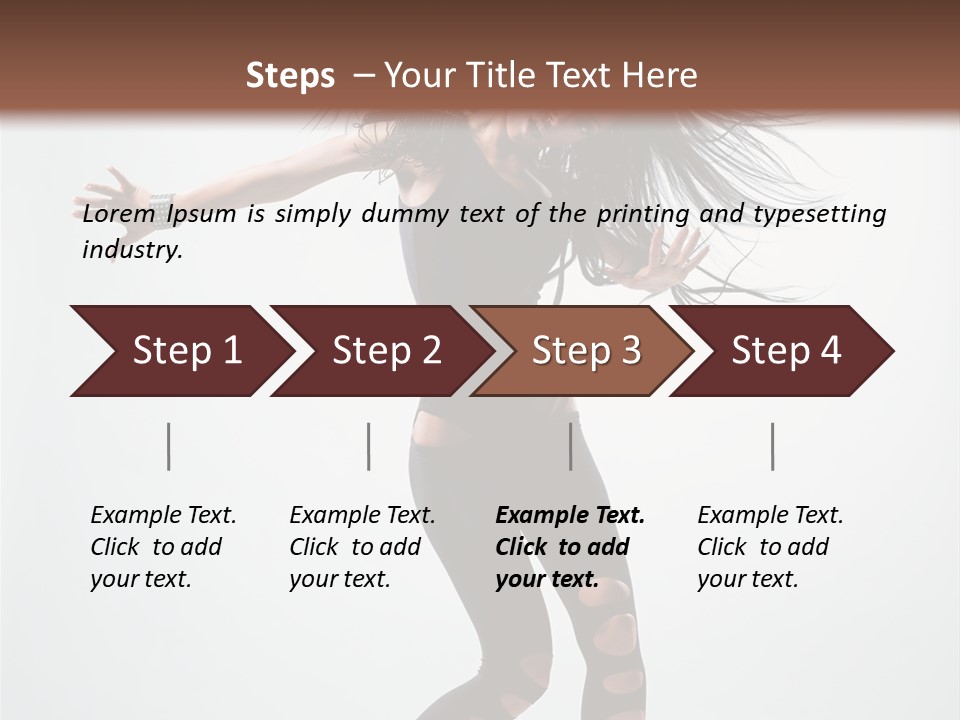 Feminine Brunette Music PowerPoint Template