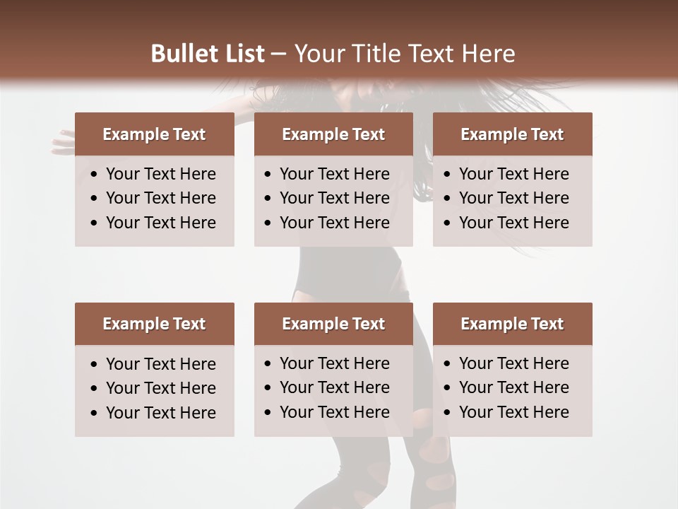 Feminine Brunette Music PowerPoint Template