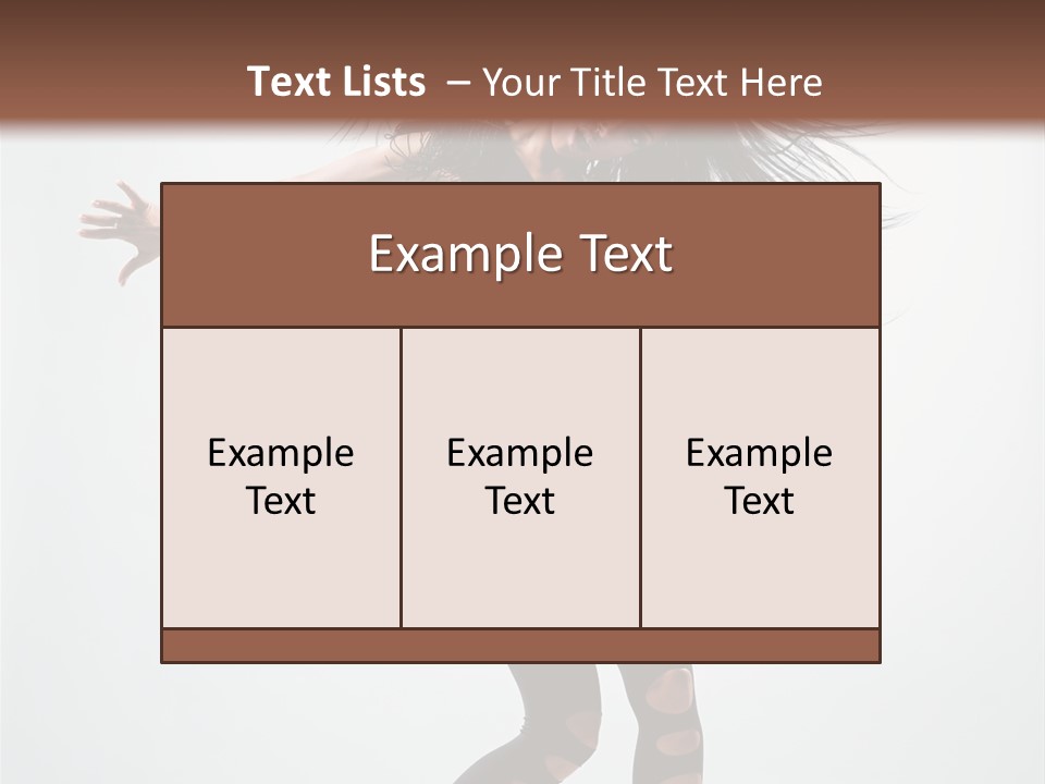 Feminine Brunette Music PowerPoint Template