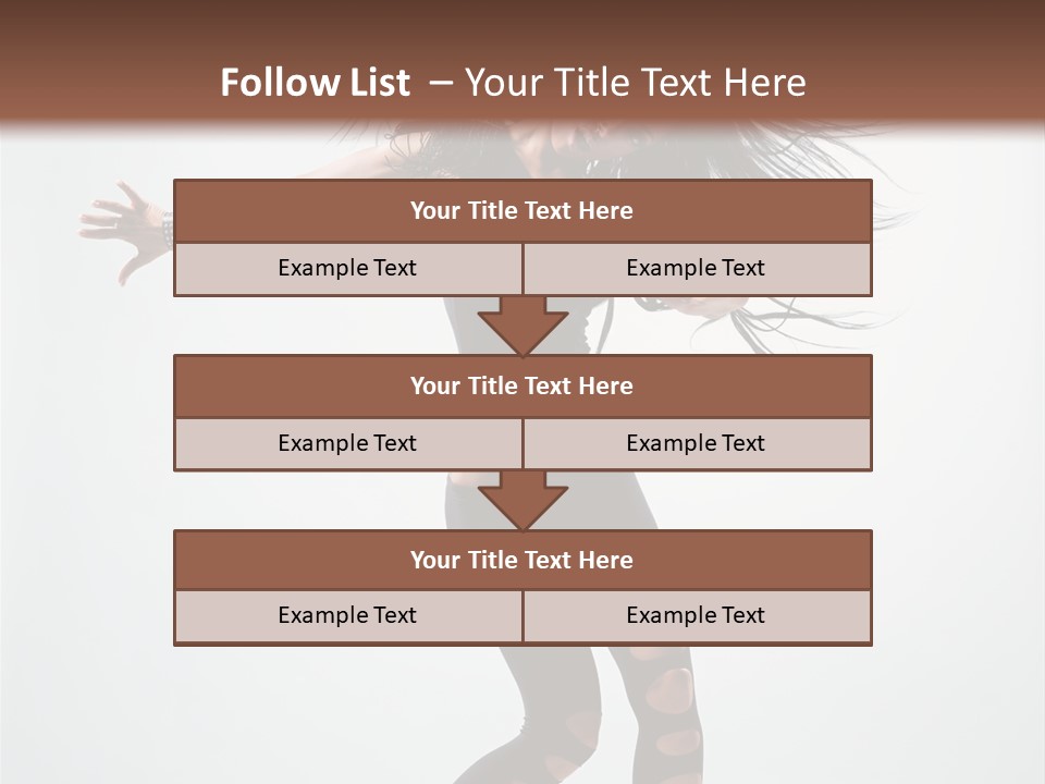 Feminine Brunette Music PowerPoint Template