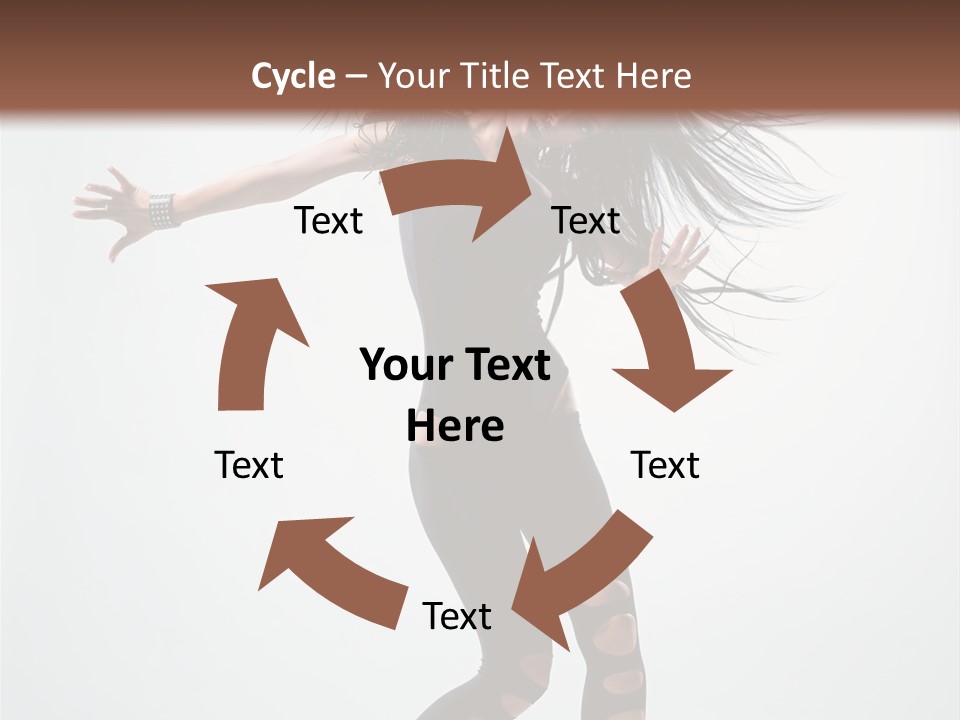 Feminine Brunette Music PowerPoint Template