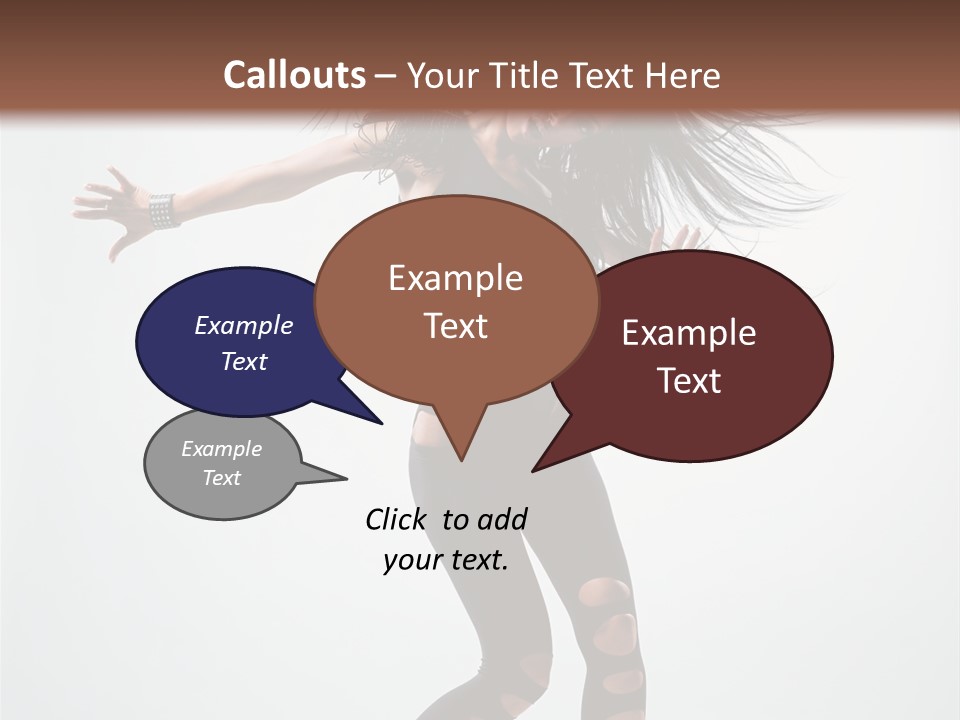 Feminine Brunette Music PowerPoint Template