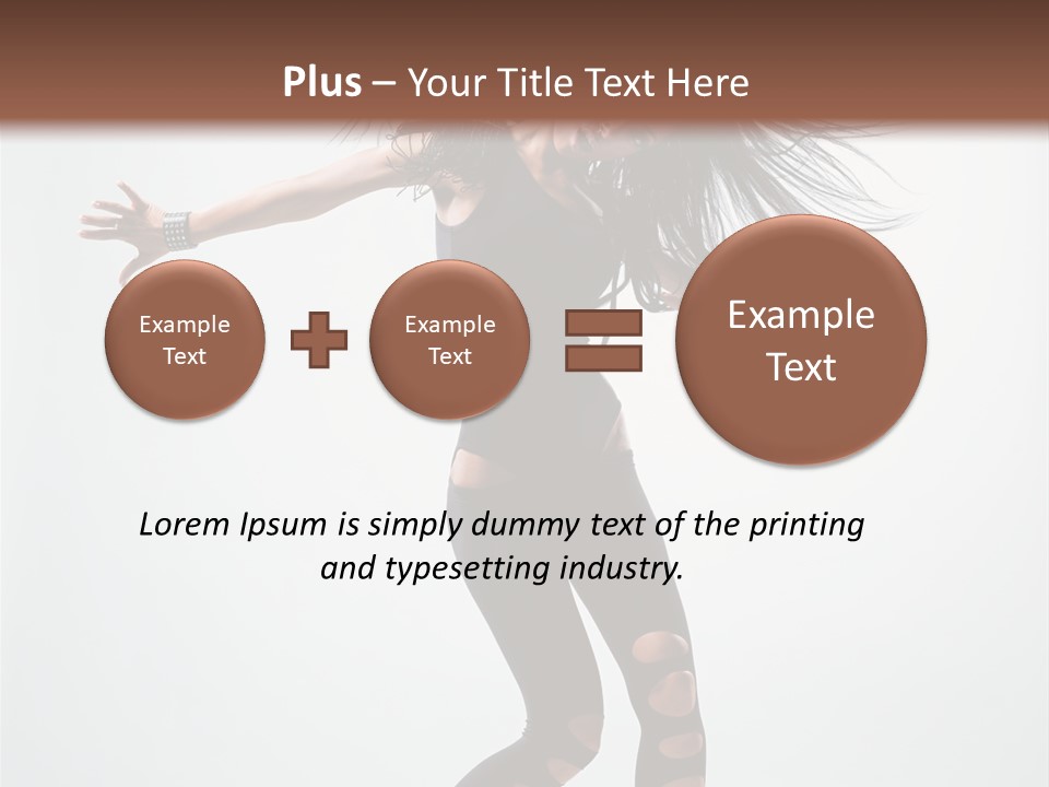 Feminine Brunette Music PowerPoint Template