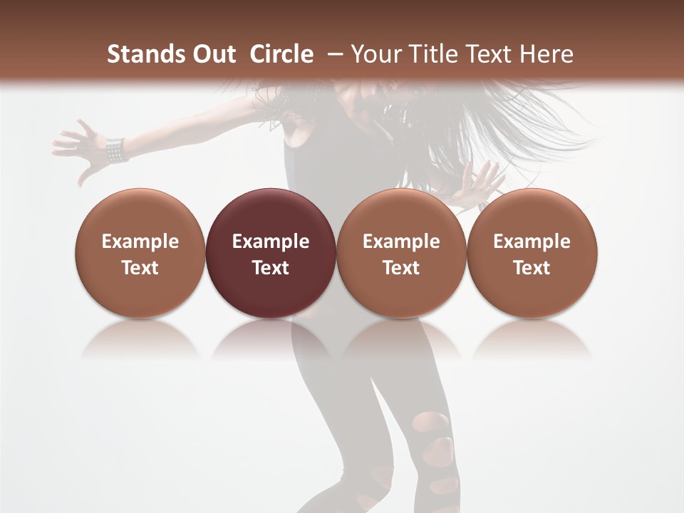 Feminine Brunette Music PowerPoint Template