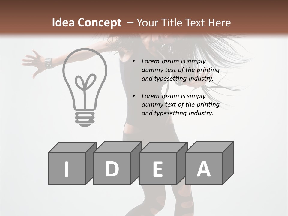 Feminine Brunette Music PowerPoint Template