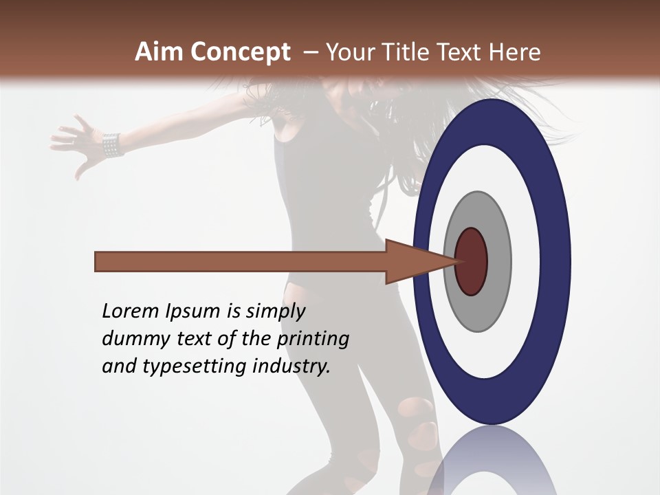 Feminine Brunette Music PowerPoint Template