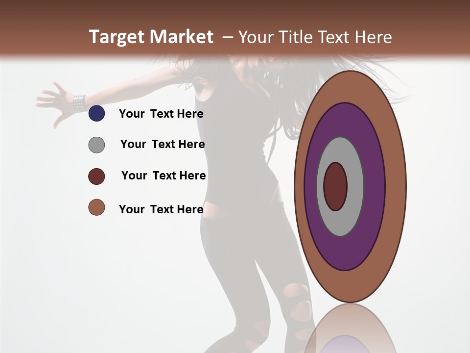 Feminine Brunette Music PowerPoint Template