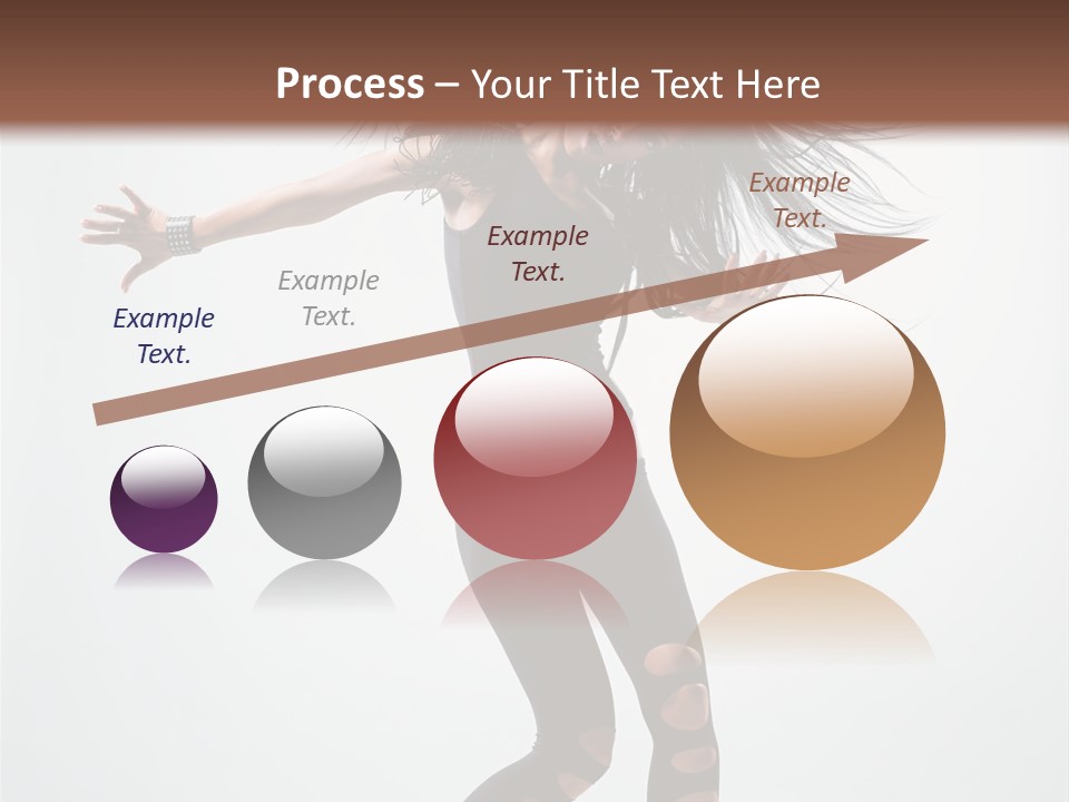 Feminine Brunette Music PowerPoint Template