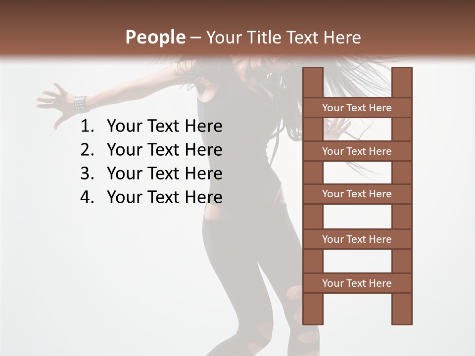 Feminine Brunette Music PowerPoint Template