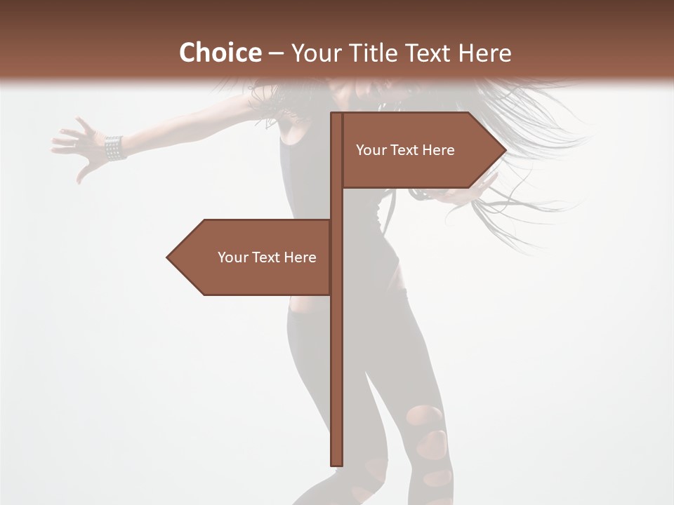 Feminine Brunette Music PowerPoint Template