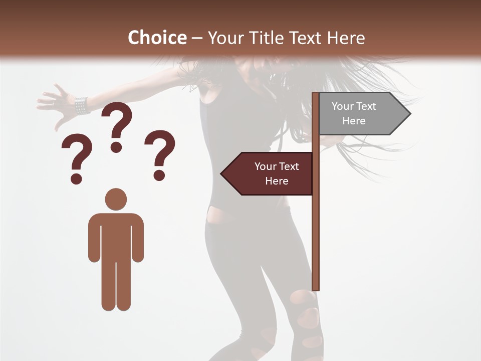 Feminine Brunette Music PowerPoint Template