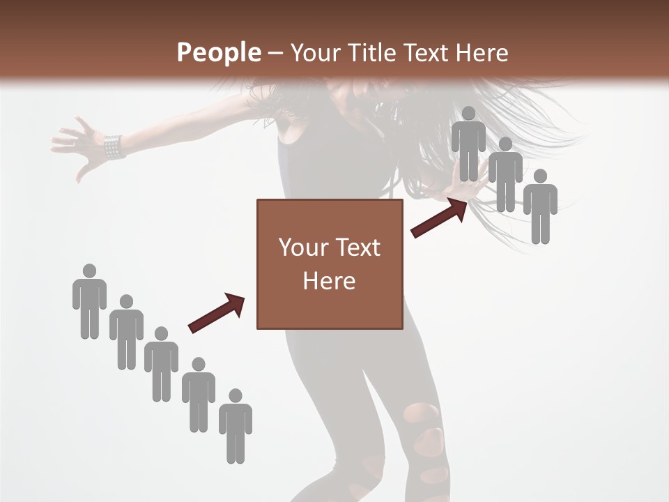 Feminine Brunette Music PowerPoint Template