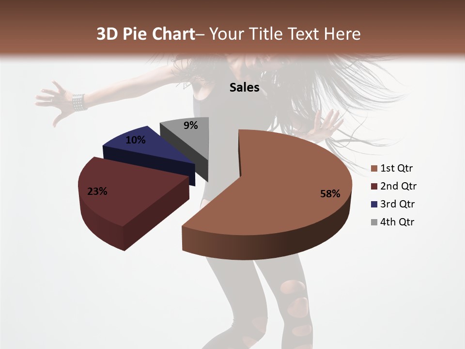 Feminine Brunette Music PowerPoint Template