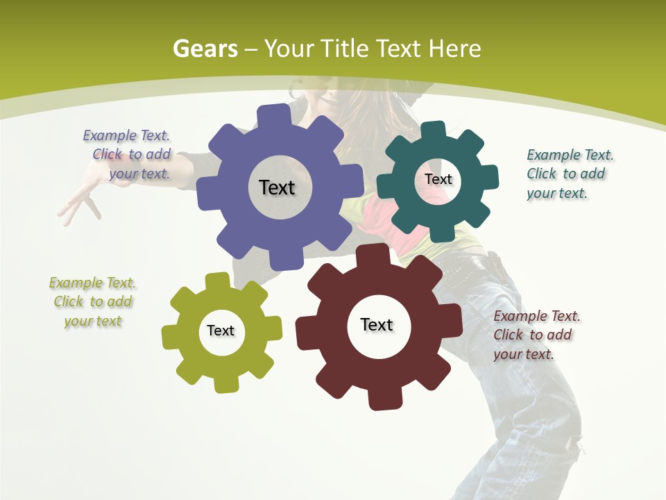 Human Break Dance One PowerPoint Template