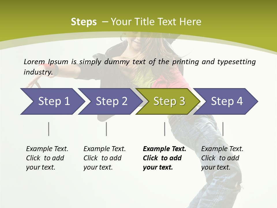 Human Break Dance One PowerPoint Template
