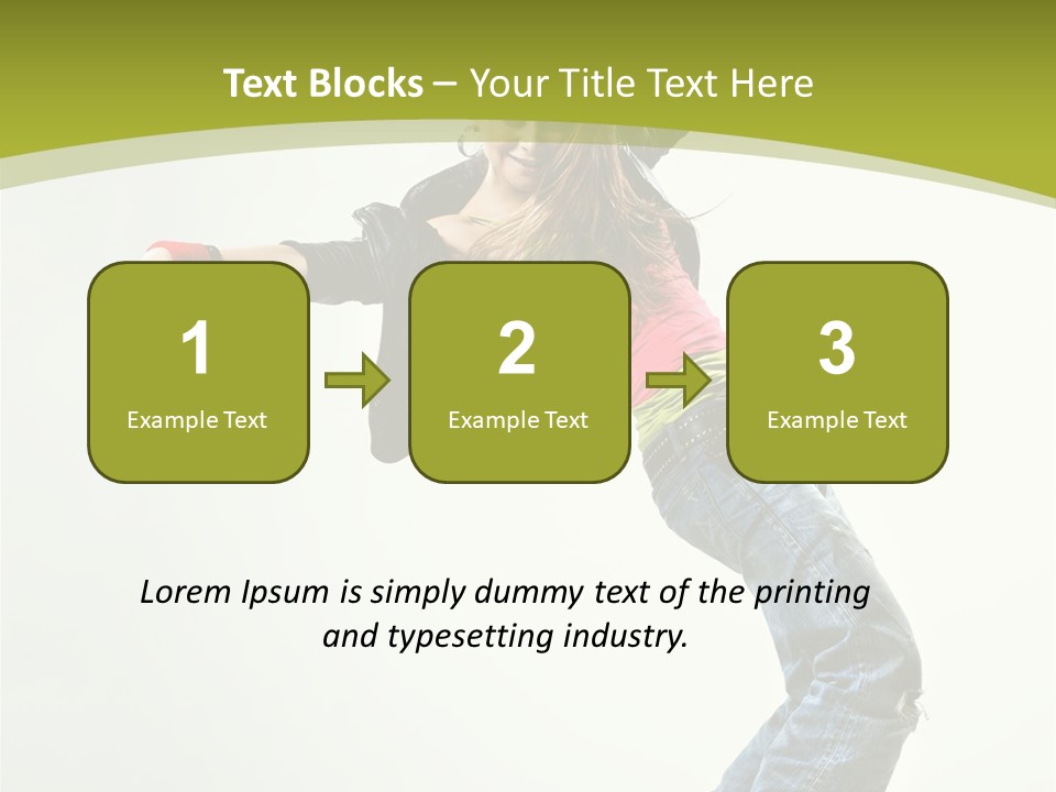 Human Break Dance One PowerPoint Template