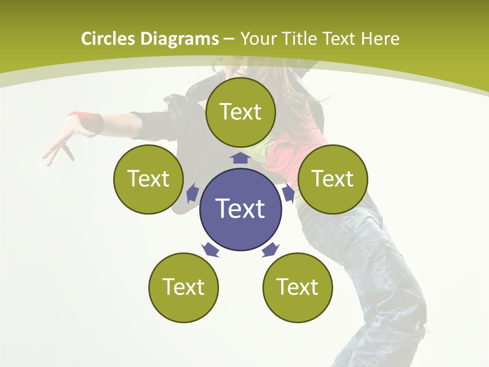 Human Break Dance One PowerPoint Template