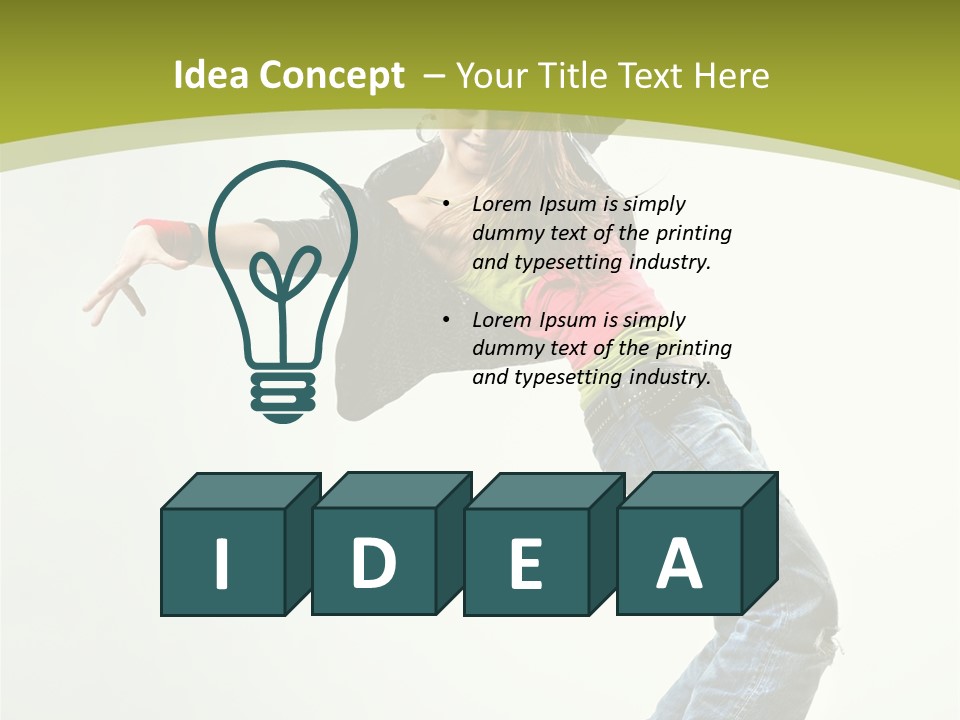 Human Break Dance One PowerPoint Template