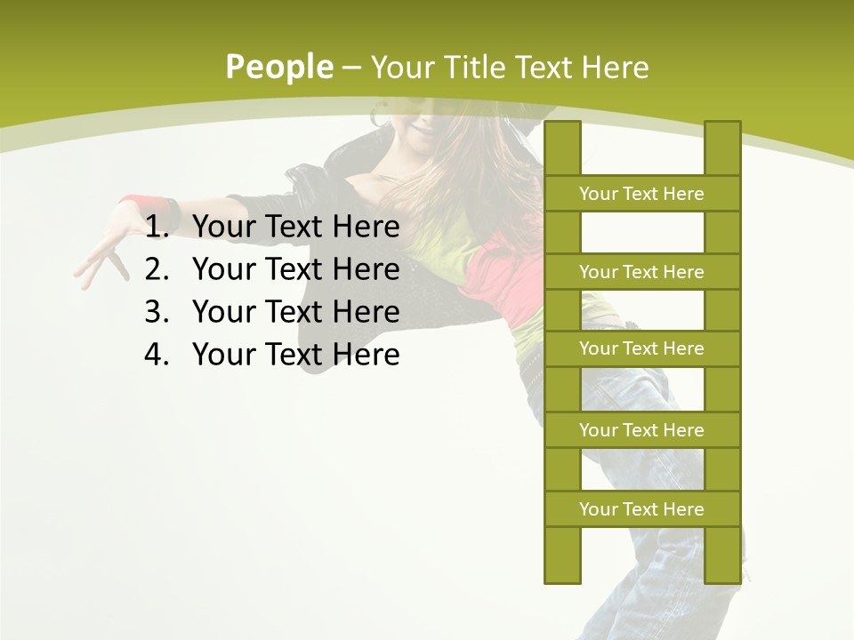 Human Break Dance One PowerPoint Template