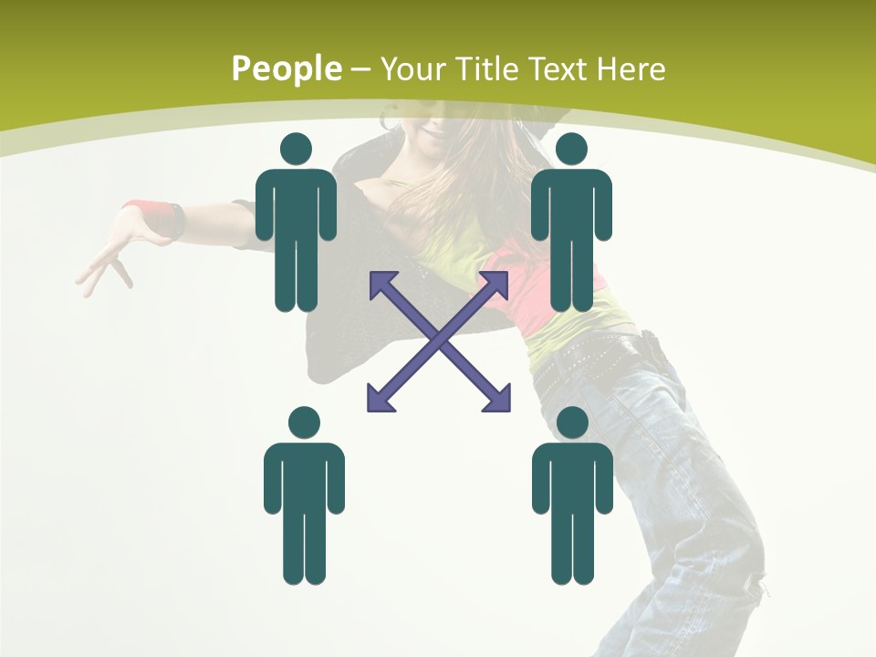 Human Break Dance One PowerPoint Template