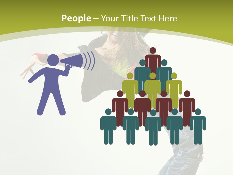 Human Break Dance One PowerPoint Template