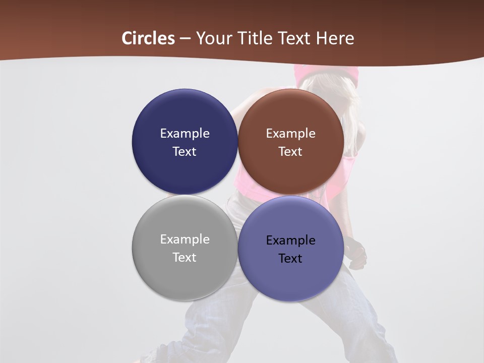 Funky Jump Woman PowerPoint Template