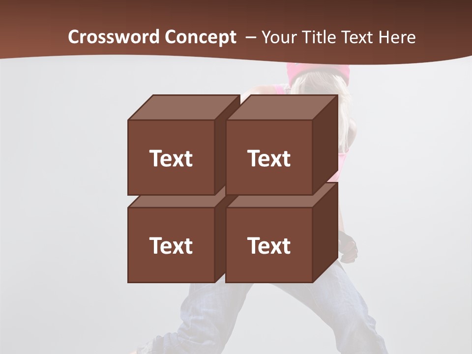 Funky Jump Woman PowerPoint Template