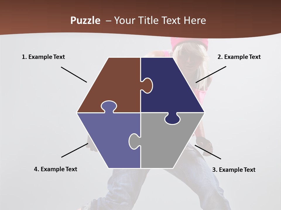 Funky Jump Woman PowerPoint Template