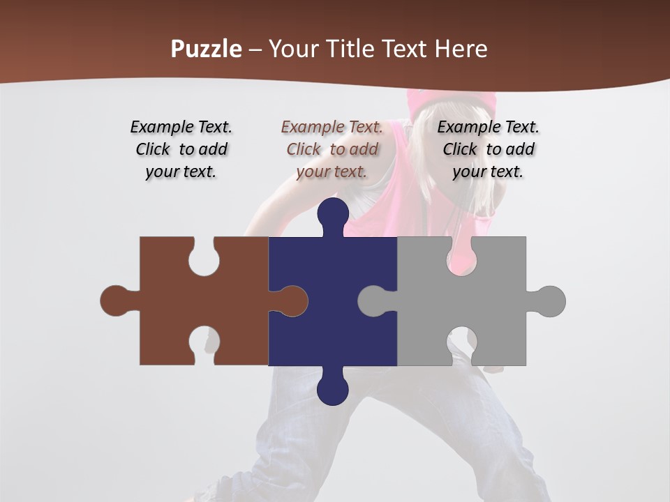 Funky Jump Woman PowerPoint Template